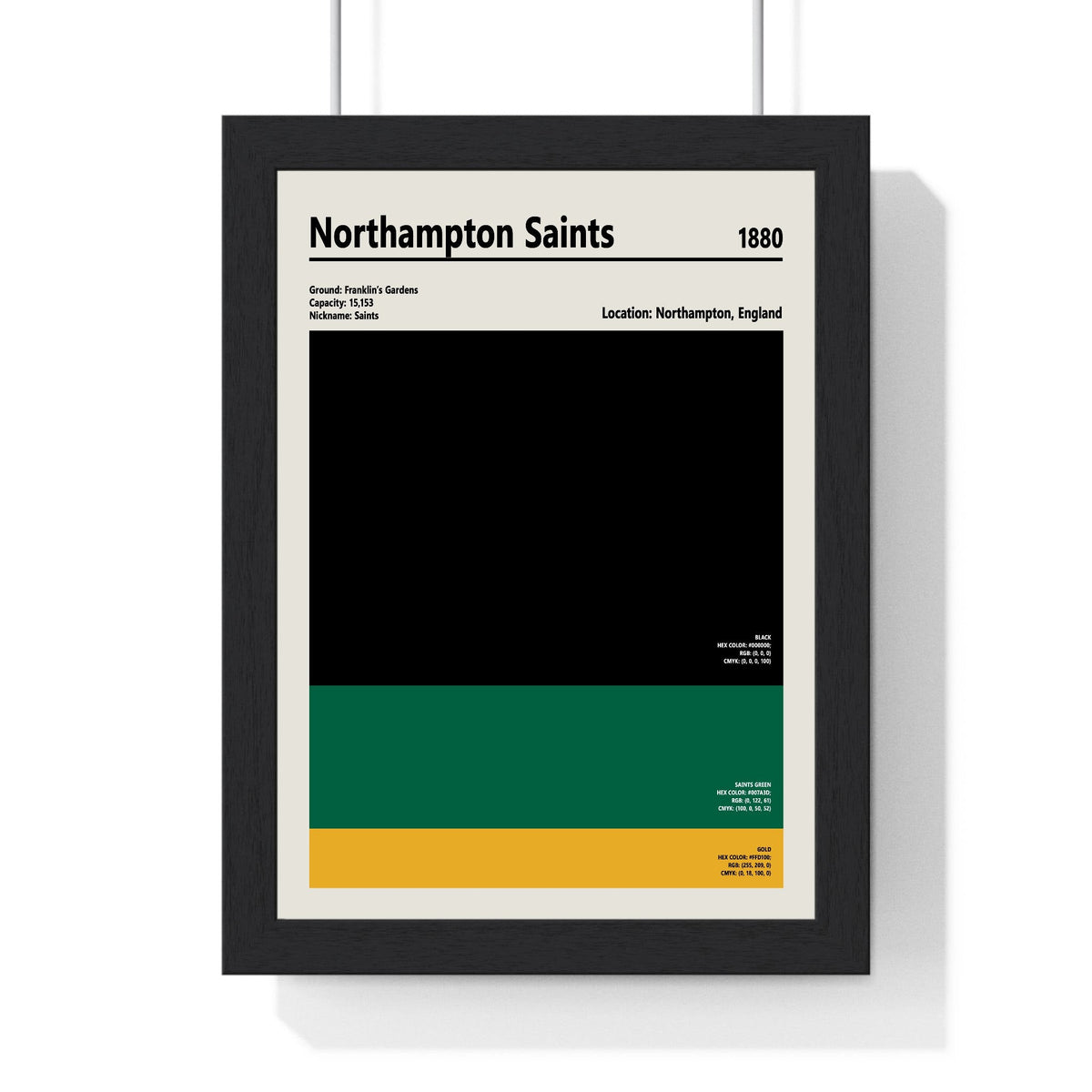 Northampton Saints Colour Swatch Print
