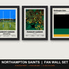 Northampton Saints Fan Wall Set | Franklin's Gardens Print, Stadium Map & Club Colours