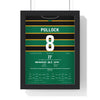 Northampton Saints PREM Rugby Final 2026 Poster - Henry Pollock 8 Twickenham Print framed in a black frame, ready to hang