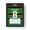 Northampton Saints PREM Final 2026 print - Pollock 8 framed in a black frame, ready to hang