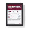 Northamptonshire Cricket print framed in a black frame, ready to hang