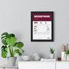 Northamptonshire Cricket print framed on a living room wall