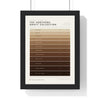 Northern Gravy Colour Chart in a black frame
