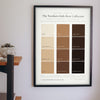 Northern Irish Brew Colour Chart framed on a wall