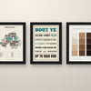 Northern Irish Sayings Set of 3 Prints framed side by side on a wall