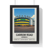 Framed Norwich Carrow Road Stadium poster