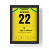 Norwich City Play-Off Final 2015 Poster - Redmond 22 Wembley framed in a black frame, ready to hang