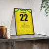 Norwich City Play-Off Final 2015 Poster - Redmond 22 Wembley framed and leaning on a sideboard