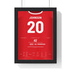 Nottingham Forest Play-Off Final 2022 Poster - Brennan Johnson 20 Wembley framed in a black frame, ready to hang