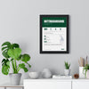 Nottinghamshire Cricket print framed on a living room wall