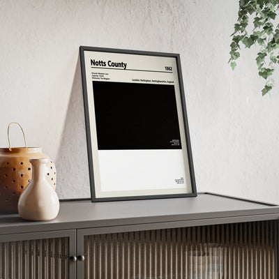 Framed Notts County colour swatch print
