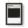 Framed Notts County colour swatch print