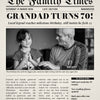 Personalised Newspaper Front Page Print - design detail