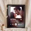 Personalised Now Playing Print - Lifestyle - leaning in a frame with dried flowers