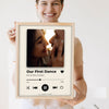Personalised Now Playing Print - Lifestyle - held by a smiling woman