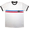 White t-shirt with Oasis 1996 Tour Ringer - White (Official Merchandise)