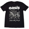 Black t-shirt with Oasis Definitely Maybe line art