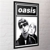 Framed Oasis Logo Black and White Band Photo maxi poster