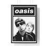 Framed Oasis Logo Black and White Band Photo maxi poster