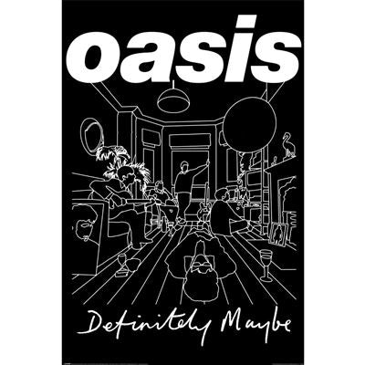 Oasis Definitely Maybe official maxi poster with minimalist album artwork design