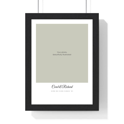 Personalised couples line portrait print custom photo illustration by Poster Kingz