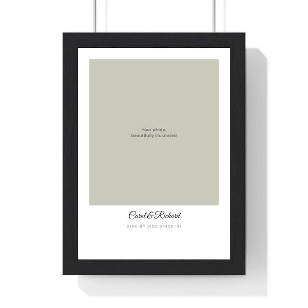 Personalised couples line portrait print custom photo illustration by Poster Kingz