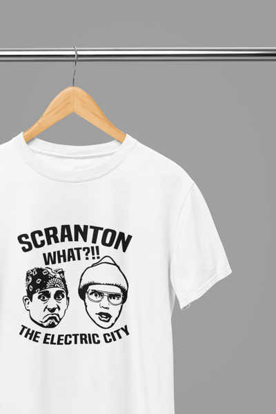 White t-shirt with Office TV Show Shirt - Electric City Sweatshirt Pop Culture Apparel