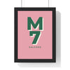 Personalised postcode town typographic poster product mockup 3