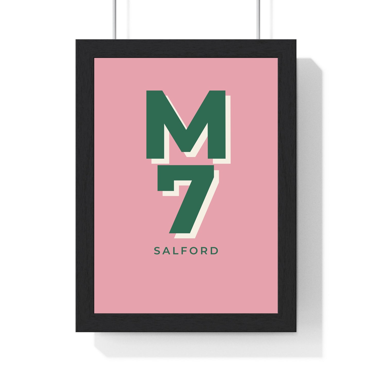 Personalised postcode town typographic poster product mockup 3
