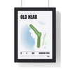 Old Head 12th Hole White print framed in a black frame, ready to hang