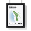 Old Head 4th Hole White print framed in a black frame, ready to hang
