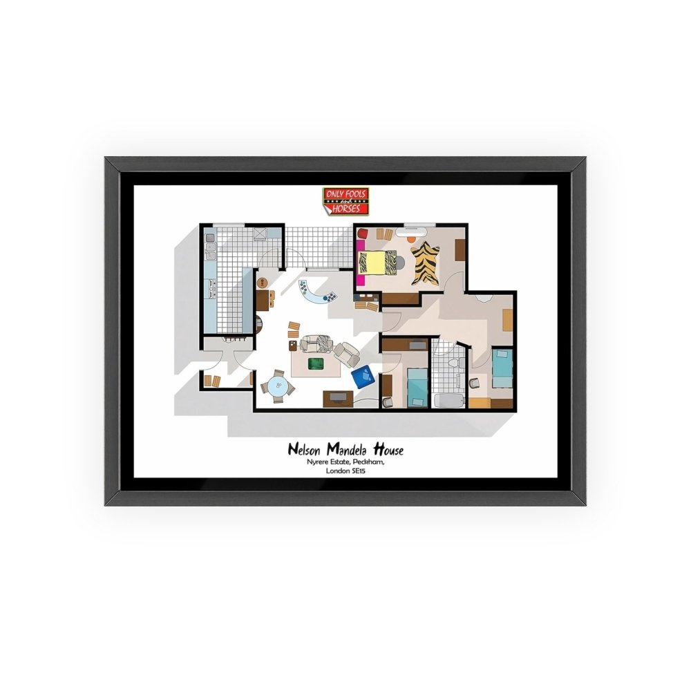 Only Fools And Horses TV Show Apartment Floor Plan - Poster Kingz