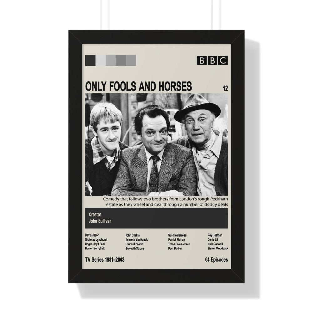 Only Fools and Horses TV Show Poster - Poster Kingz - A5 (unframed) - Black and White art