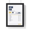 Ryan Fox Open 2026 print framed in a black frame, ready to hang