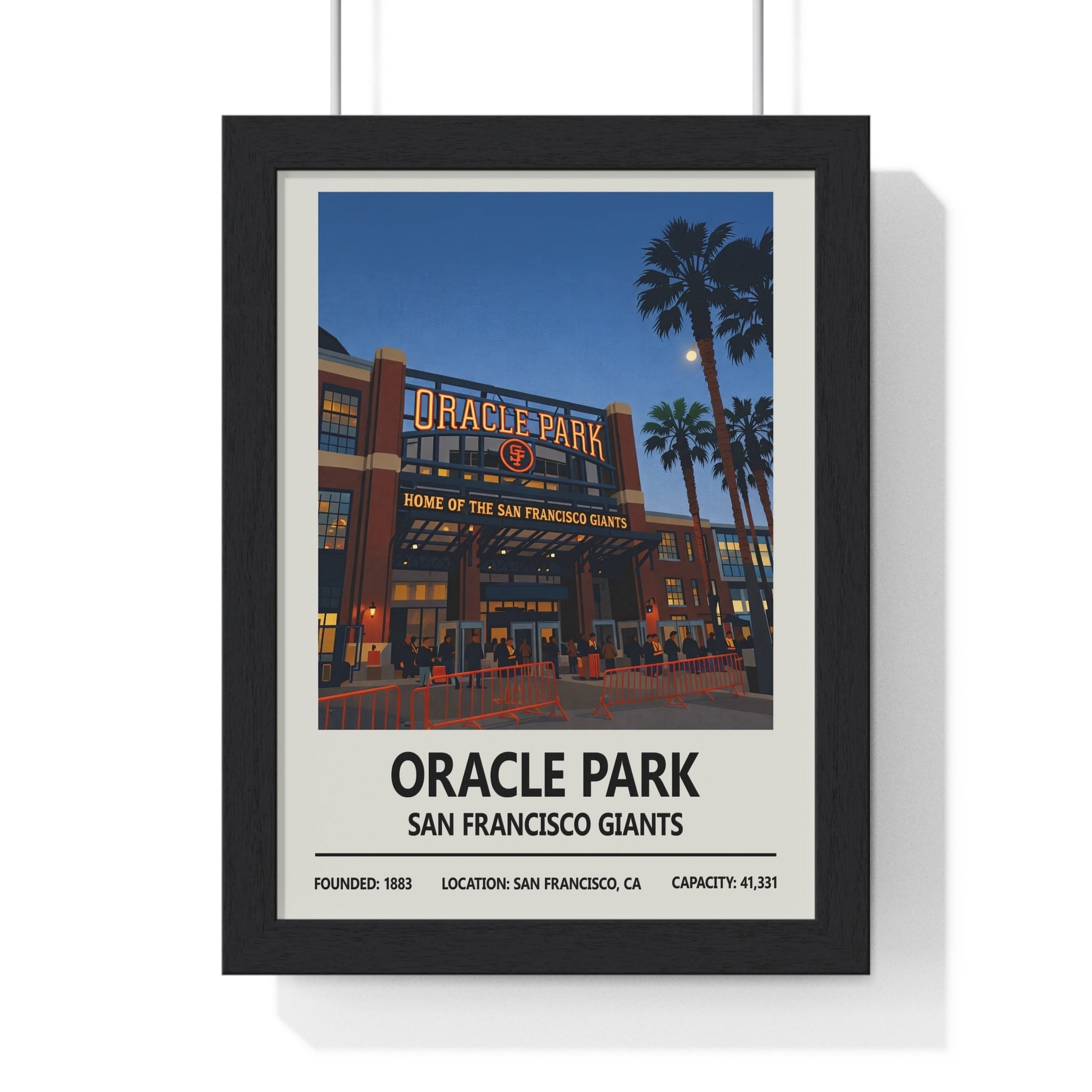 Framed Oracle Park San Francisco Giants poster