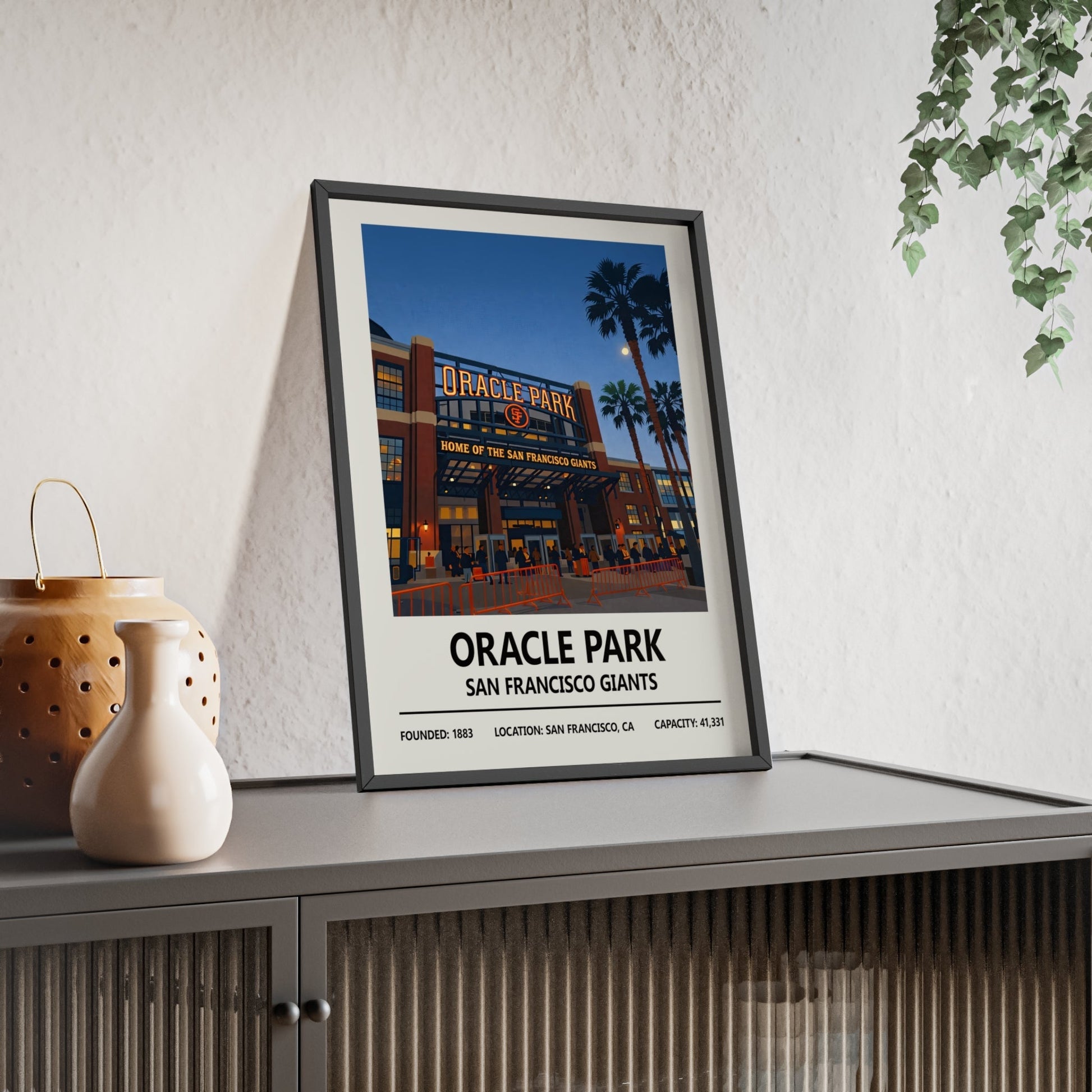 Framed Oracle Park San Francisco Giants Print poster
