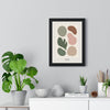 Organic Forms Abstract Print - Home Office Wall Art framed on a living room wall