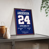 Framed Otis Anderson Super Bowl XXV MVP Print poster