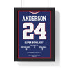 Framed Otis Anderson Super Bowl XXV MVP poster