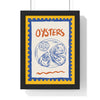 Framed Oysters Kitchen Print - Seafood Food print