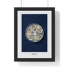 Oysters Print framed in a black frame, ready to hang