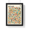 Personalised mosaic street map print for hometown or travel gift