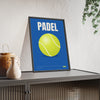 Padel Ball print framed and leaning on a sideboard