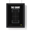 Padel Court print framed in a black frame, ready to hang