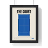 Padel Court print framed in a black frame, ready to hang