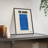 Padel Court print framed and leaning on a sideboard