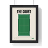 Padel Court print framed in a black frame, ready to hang