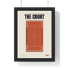 Padel Court print framed in a black frame, ready to hang