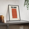 Padel Court print framed and leaning on a sideboard