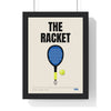 Padel Racket print framed in a black frame, ready to hang